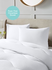 Night Lark Seersucker Coverless Duvet and Pillowcase 10.5 Tog Set - Image 3 of 9