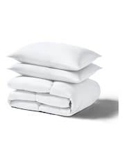Night Lark Seersucker Coverless Duvet and Pillowcase 10.5 Tog Set - Image 6 of 9