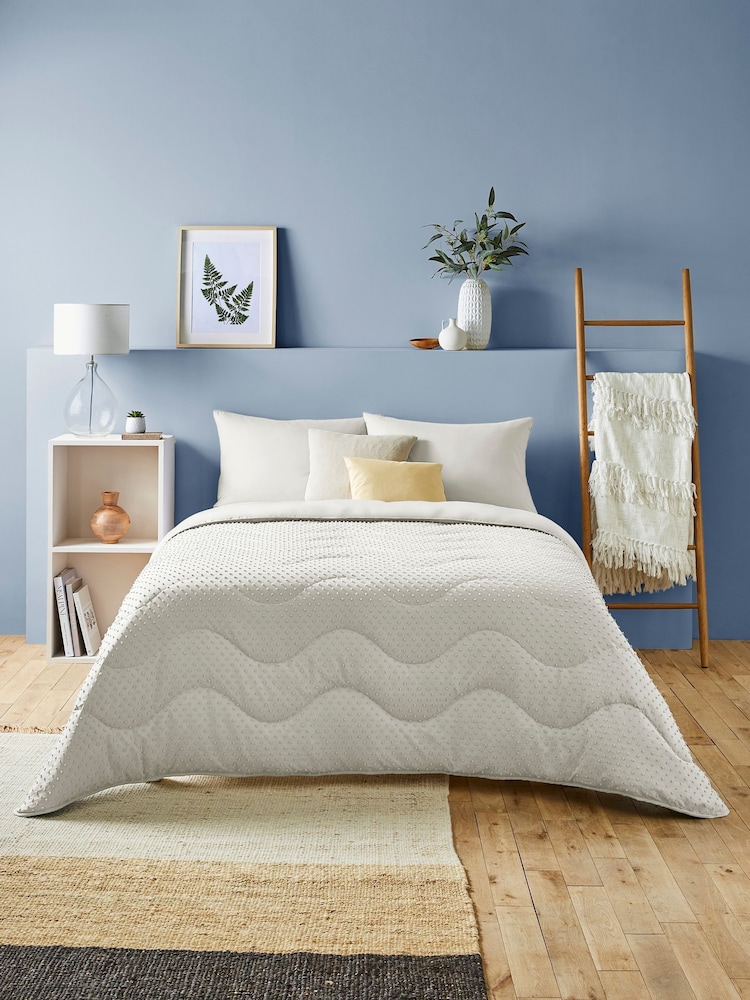 Night Lark Tufted Dot Coverless 4.5 Tog Duvet and Pillowcase Set - Image 1 of 8