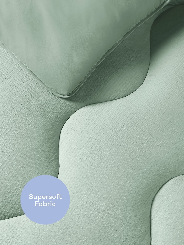 Night Lark Seersucker Coverless Duvet and Pillowcase 4.5 Tog Set - Image 2 of 9
