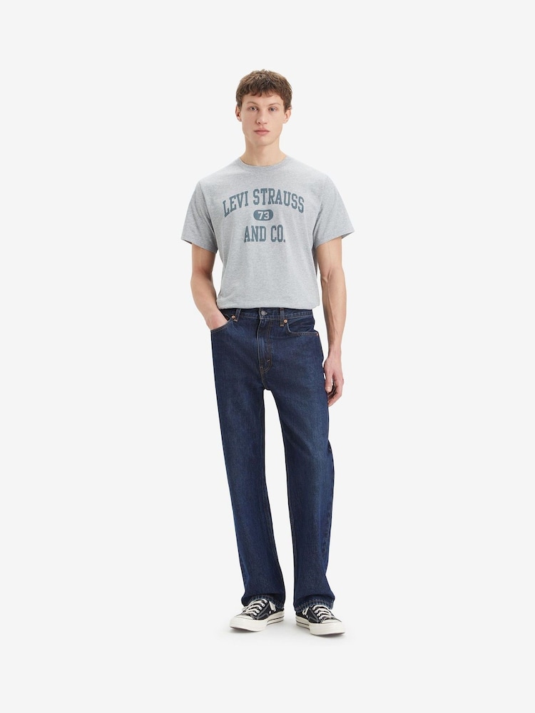Levi's® Blue 565 Loose Straight Worn In 100% Cotton Jeans - Image 1 of 5