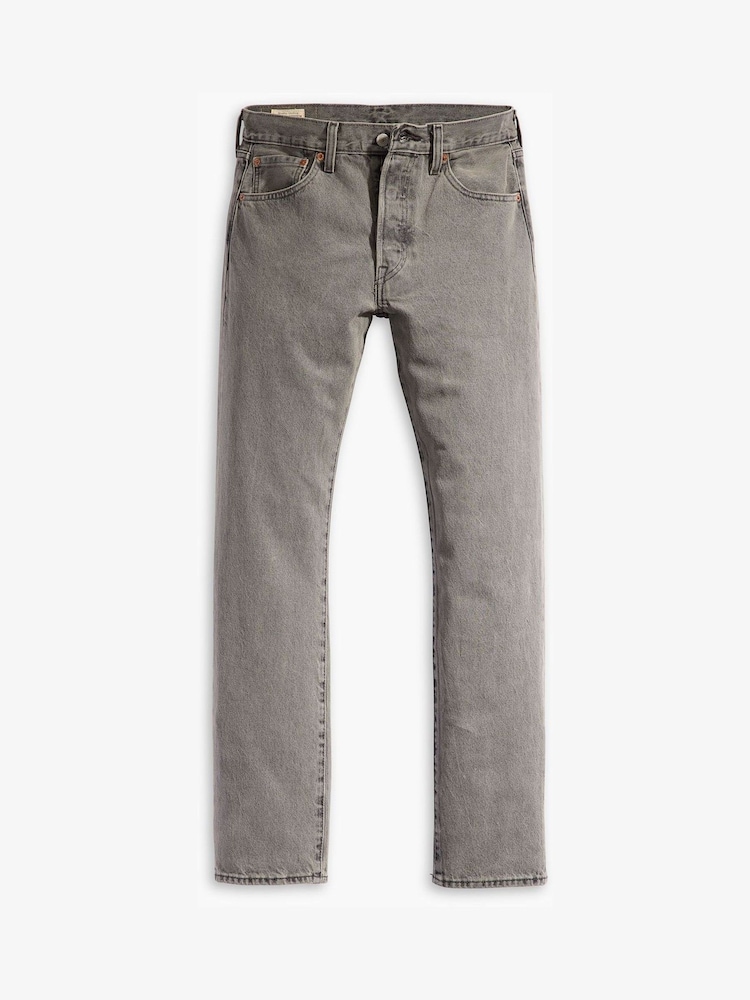 Levi's® Grey Original Fit  501® 100% Cotton Jeans - Image 6 of 9
