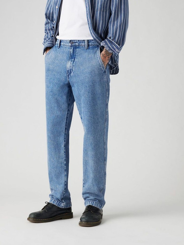 Levi's Blue XX Chino Authentic Flat Finish 100% Cotton Trousers - Image 1 of 6