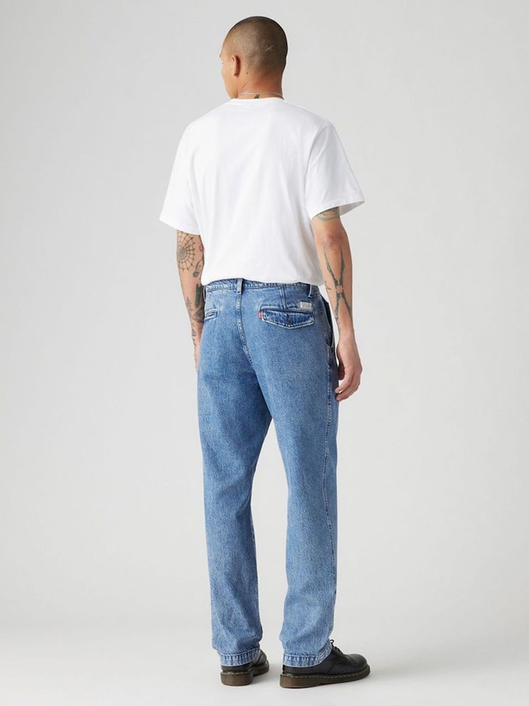 Levi's Blue XX Chino Authentic Flat Finish 100% Cotton Trousers - Image 2 of 6