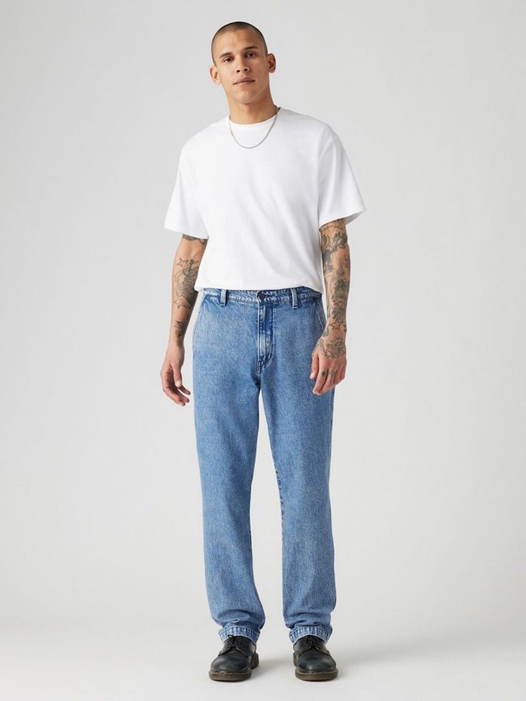 Levi's Blue XX Chino Authentic Flat Finish 100% Cotton Trousers - Image 4 of 6
