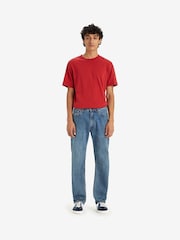 Levi's® Blue 100% Cotton 555 Relaxed Straight Worn In Jeans - Image 1 of 6