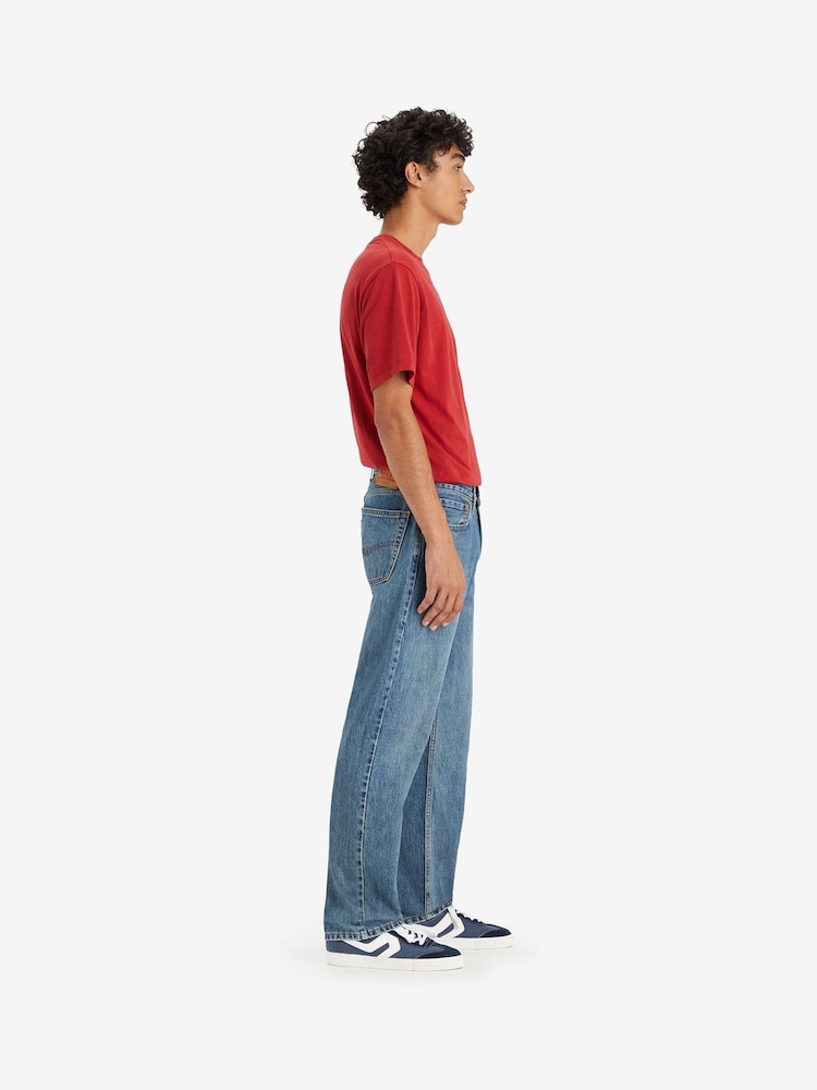 Levi's® Blue 100% Cotton 555 Relaxed Straight Worn In Jeans - Image 2 of 6