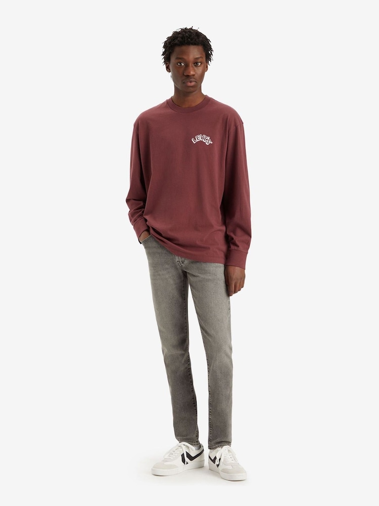 Gri - Blugi cu croi conic slim Levi's® 512® - Image 3 of 8