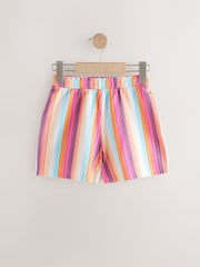 Multi Rainbow 100% Cotton Pull On Textured Shorts (3-16yrs) - Image 5 of 8