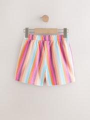 Multi Rainbow 100% Cotton Pull On Textured Shorts (3-16yrs) - Image 6 of 8