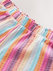 Multi Rainbow 100% Cotton Pull On Textured Shorts (3-16yrs) - Image 7 of 8