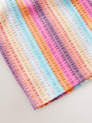 Multi Rainbow 100% Cotton Pull On Textured Shorts (3-16yrs) - Image 8 of 8