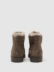 Reiss Winnie Suede Shearling-Lined Ankle Boots - Imaginea 5 din 7