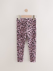 Lilac Purple Animal Print Leggings (3-16yrs) - Image 1 of 3