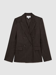 Reiss Dawson Wool-Blend Herringbone Double-Breasted Blazer - Slika 2 od 8