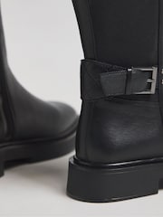 Simply Be Black Extra Wide Fit Chelsea Leather Ankle Boots In Wide Fit - Image 4 of 4