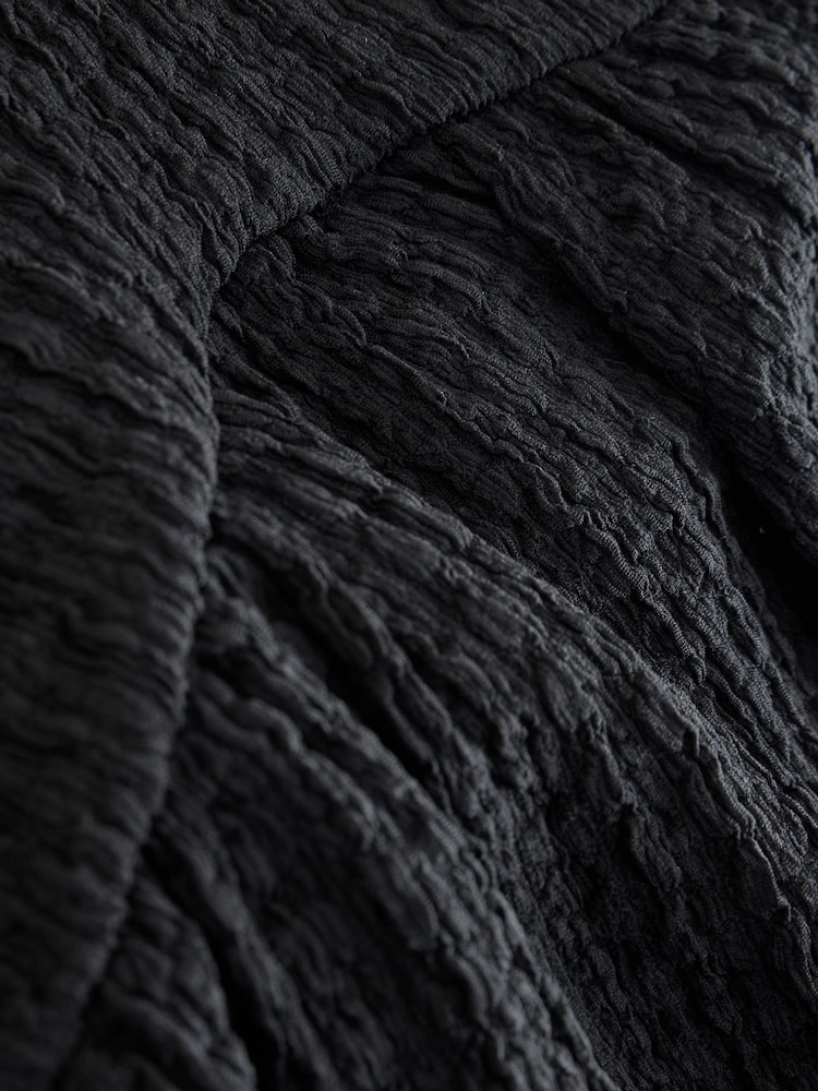 Black Strappy Crinkle Summer Dress (3-16yrs) - Image 6 of 6
