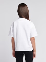 Juicy Couture White Girls Glitter Stripe 100% Cotton T-Shirt - Image 3 of 7