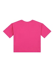 Juicy Couture Purple Girls Diamante & Glitter 100% Cotton JC T-Shirt - Image 6 of 7