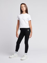 Juicy Couture White Girls Tonal Diamante Fitted 100% Cotton T-Shirt - Image 4 of 8