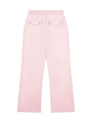 Juicy Couture Light Pink Mini Girls Diamante Wide Leg Joggers - Image 2 of 4