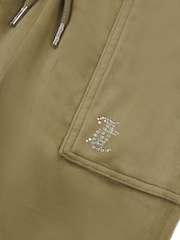 Juicy Couture Green Mini Girls Diamante Wide Leg Joggers - Image 3 of 4
