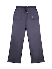Juicy Couture Blue Mini Girls Diamante Wide Leg Joggers - Image 1 of 4