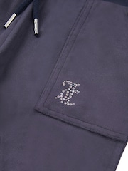 Juicy Couture Blue Mini Girls Diamante Wide Leg Joggers - Image 4 of 4