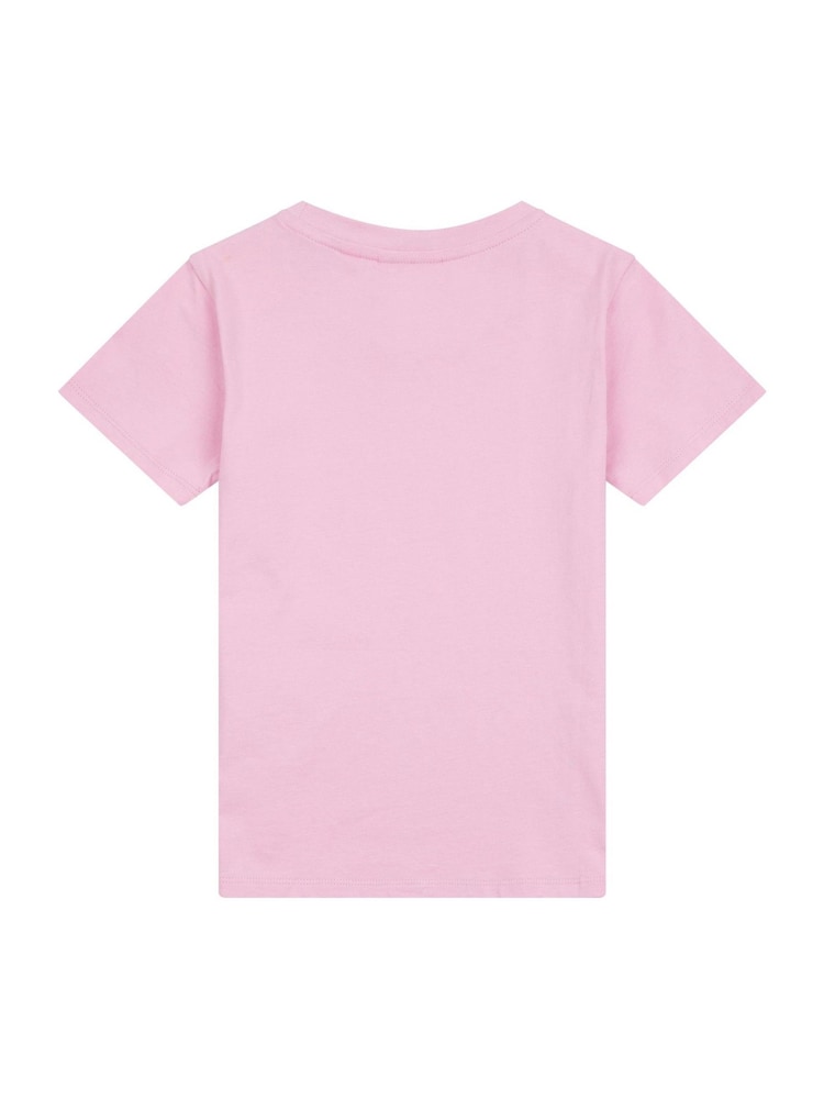 Juicy Couture Pink Girls Fitted Diamante 100% Cotton T-Shirt - Image 6 of 7