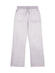 Juicy Couture Grey Mini Girls Diamante Wide Leg Joggers - Image 1 of 4