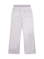 Juicy Couture Grey Mini Girls Diamante Wide Leg Joggers - Image 2 of 4