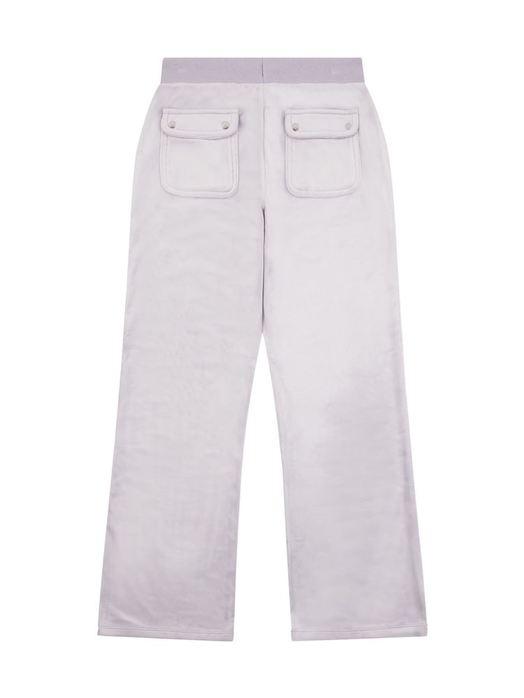 Juicy Couture Grey Mini Girls Diamante Wide Leg Joggers - Image 2 of 4