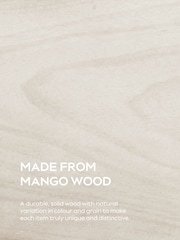 White Sadie Solid Mango Wood Mirror - Image 5 of 6