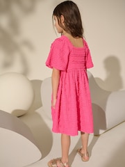 Fuchsia Pink Frill Detail Summer Dress (3-16yrs) - Image 2 of 4