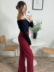 Style Cheat Red Dawson Tailored Flared Trousers - Image 2 of 4
