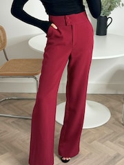 Style Cheat Red Dawson Tailored Flared Trousers - Image 4 of 4