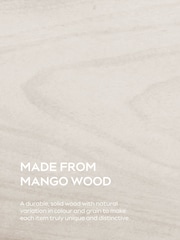 White Sadie Solid Mango Wood 5 Drawer Chest - Image 11 of 11