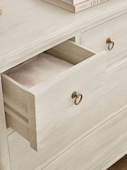 White Sadie Solid Mango Wood 5 Drawer Chest - Image 3 of 11