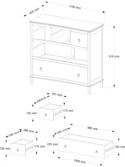 White Sadie Solid Mango Wood 5 Drawer Chest - Image 4 of 11