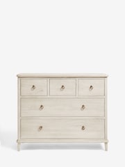 White Sadie Solid Mango Wood 5 Drawer Chest - Image 5 of 11