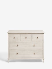 White Sadie Solid Mango Wood 5 Drawer Chest - Image 6 of 11