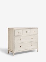 White Sadie Solid Mango Wood 5 Drawer Chest - Image 7 of 11