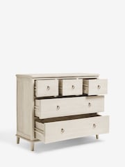 White Sadie Solid Mango Wood 5 Drawer Chest - Image 8 of 11