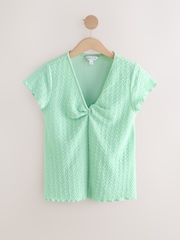 Mint Green Twist Front T-Shirt - Image 1 of 1