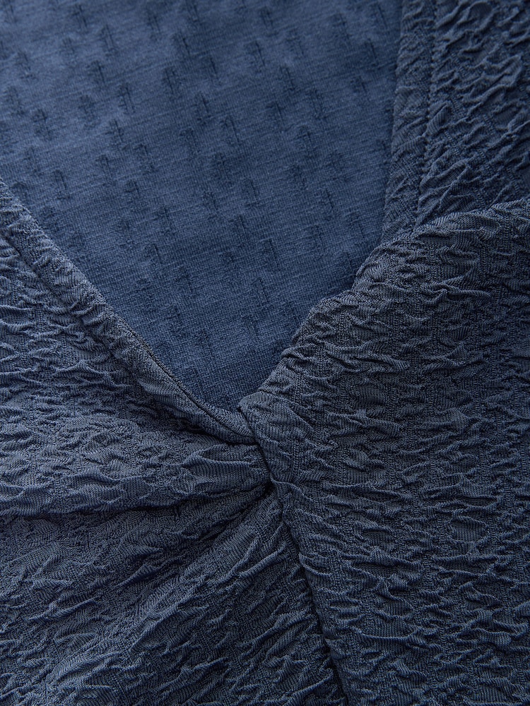 Navy Twist Front T-Shirt - Image 3 of 3