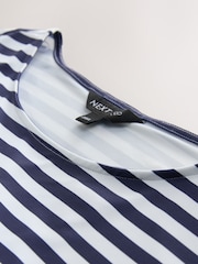 Navy Basic Stripe Round Neck T-Shirt - Image 2 of 3