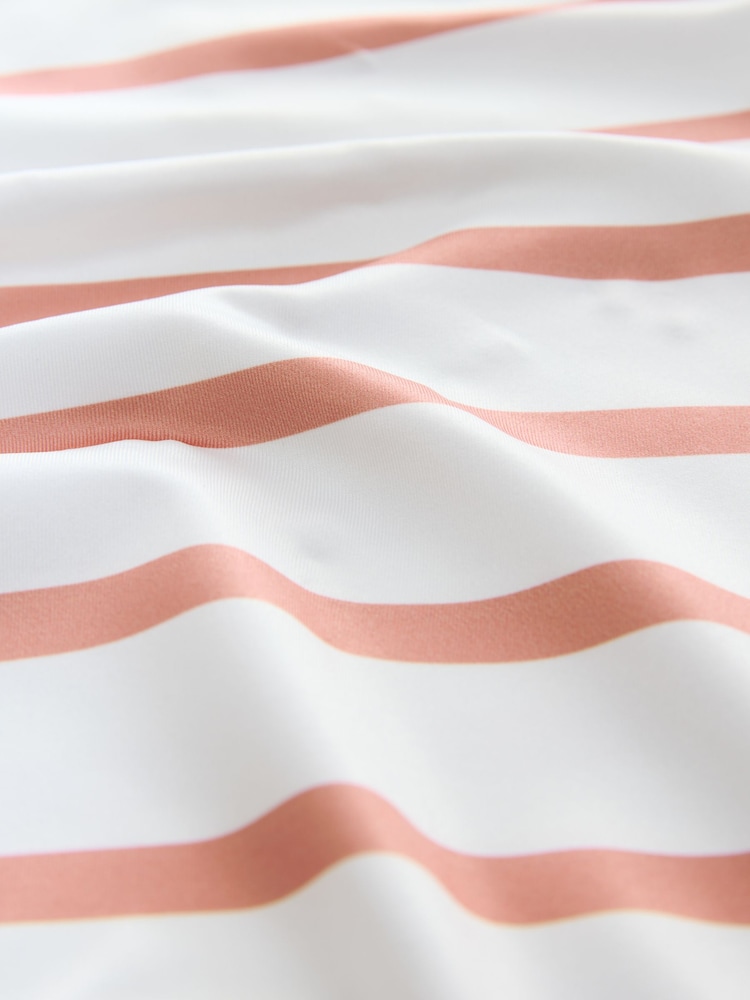 Pink Basic Stripe Round Neck T-Shirt - Image 3 of 3