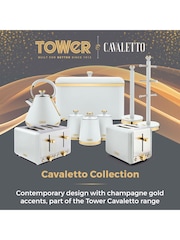 Tower White and Champagne Gold Cavaletto Mug Tree and Towel Pole Set - Image 7 of 8