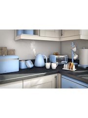 Swan Set of 3 Blue Retro Kitchen Storage Canisters - Image 2 of 3