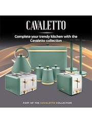 Tower Set of 3 Jade with Champagne Gold Cavaletto Storage Canisters - Image 6 of 8